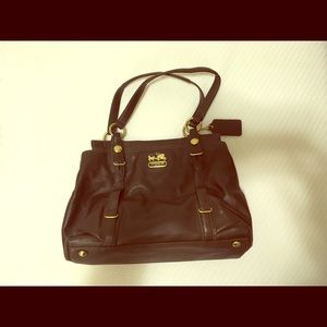 Coach purse, never used, dark brown